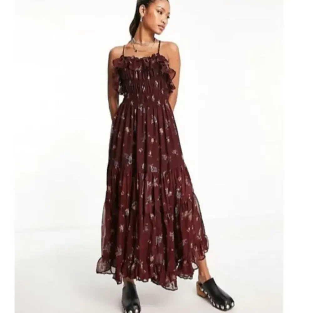 Free People Cloud Nine Maxi Dress, sz Small